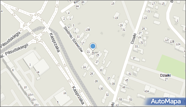 Dąbrowa Górnicza, Siedmiu Szewców, 23, mapa Dąbrowa Górnicza