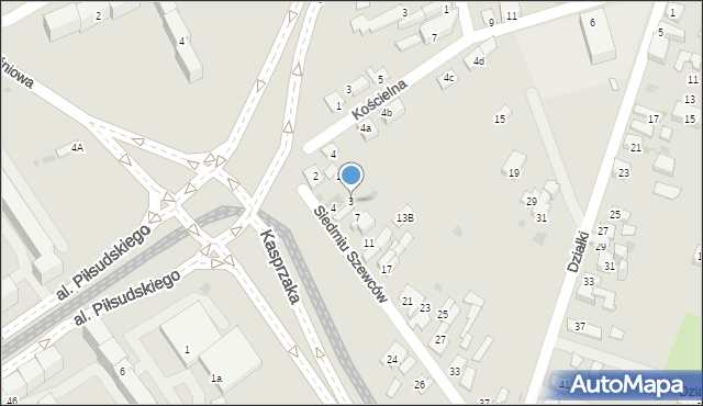 Dąbrowa Górnicza, Siedmiu Szewców, 3, mapa Dąbrowa Górnicza