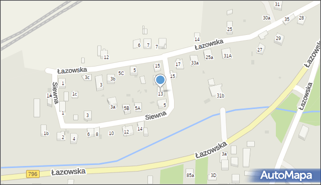 Dąbrowa Górnicza, Siewna, 13a, mapa Dąbrowa Górnicza