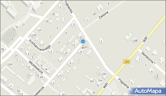 Debrzno, Sienkiewicza Henryka, 8A, mapa Debrzno