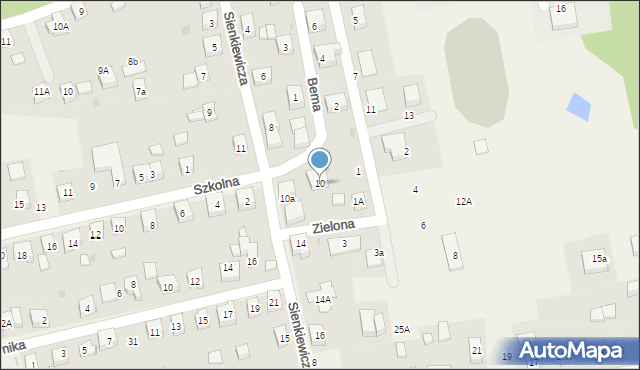 Długołęka, Sienkiewicza Henryka, 10, mapa Długołęka