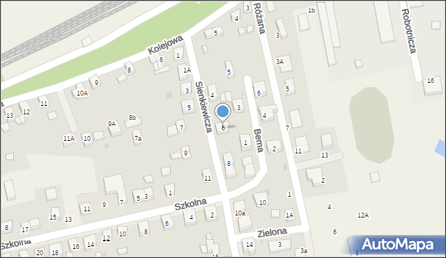 Długołęka, Sienkiewicza Henryka, 6, mapa Długołęka