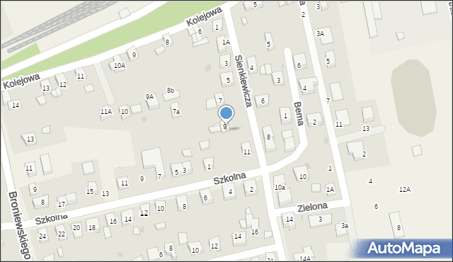 Długołęka, Sienkiewicza Henryka, 9A, mapa Długołęka