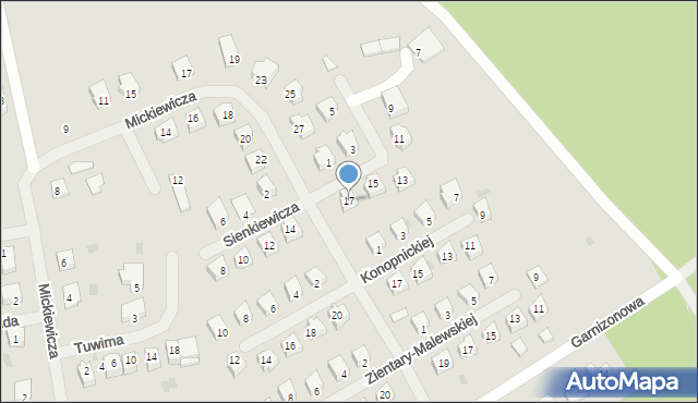 Dobre Miasto, Sienkiewicza Henryka, 17, mapa Dobre Miasto