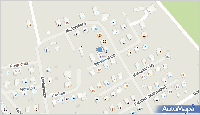 Dobre Miasto, Sienkiewicza Henryka, 4, mapa Dobre Miasto