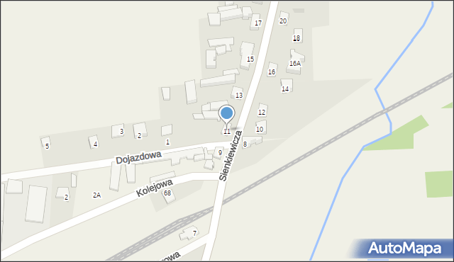 Dobroń, Sienkiewicza Henryka, 11, mapa Dobroń