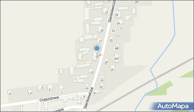 Dobroń, Sienkiewicza Henryka, 15, mapa Dobroń