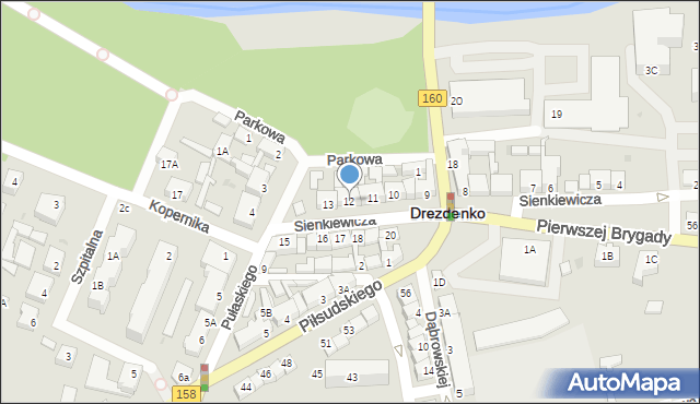 Drezdenko, Sienkiewicza Henryka, 12, mapa Drezdenko