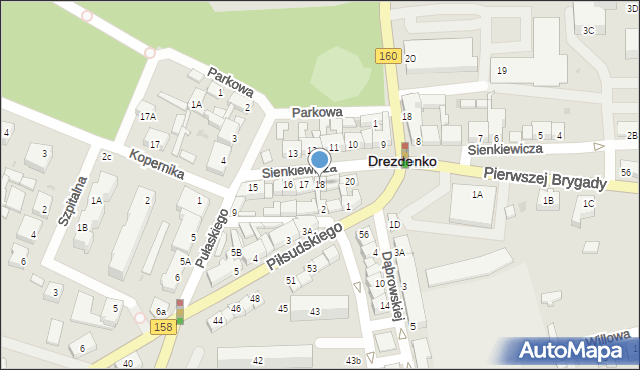 Drezdenko, Sienkiewicza Henryka, 18, mapa Drezdenko