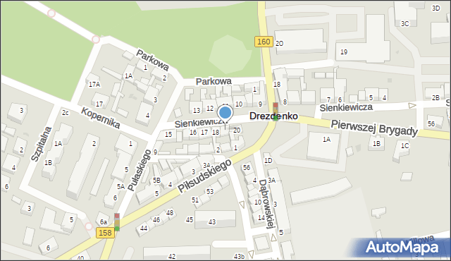 Drezdenko, Sienkiewicza Henryka, 19, mapa Drezdenko