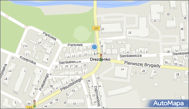 Drezdenko, Sienkiewicza Henryka, 9, mapa Drezdenko