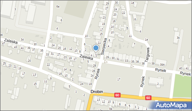 Drobin, Sierpecka, 1, mapa Drobin