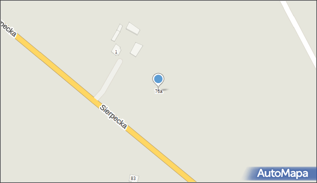 Drobin, Sierpecka, 76a, mapa Drobin