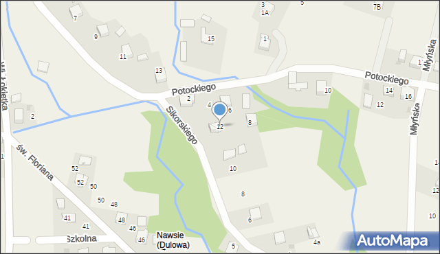 Dulowa, Sikorskiego Władysława, gen., 12, mapa Dulowa