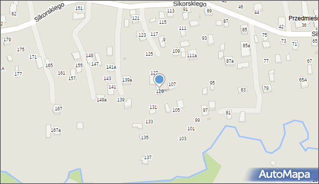 Dynów, Sikorskiego Władysława, gen., 129, mapa Dynów