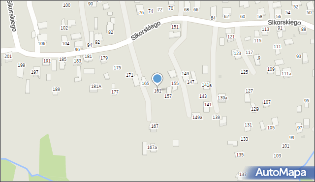 Dynów, Sikorskiego Władysława, gen., 161, mapa Dynów