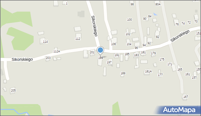 Dynów, Sikorskiego Władysława, gen., 199, mapa Dynów