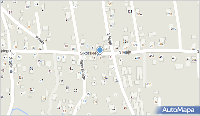 Dynów, Sikorskiego Władysława, gen., 3, mapa Dynów