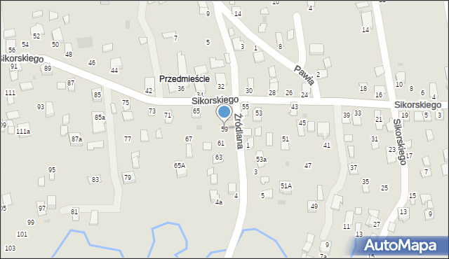 Dynów, Sikorskiego Władysława, gen., 59, mapa Dynów