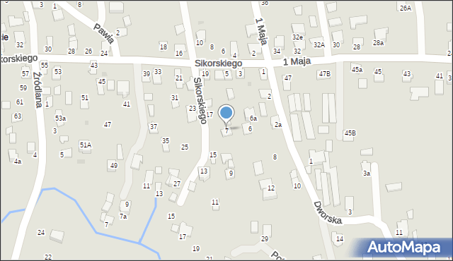 Dynów, Sikorskiego Władysława, gen., 7, mapa Dynów