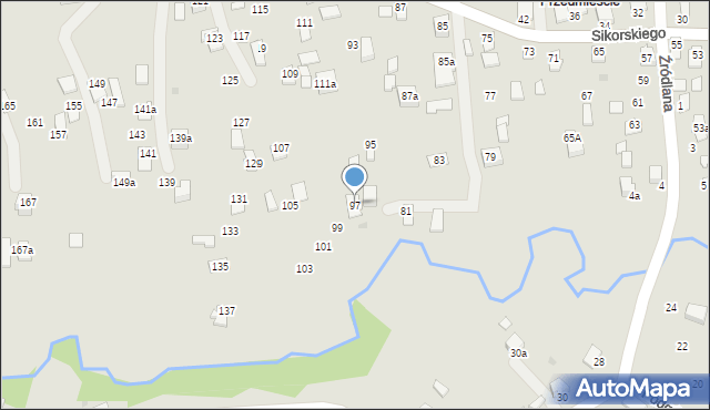 Dynów, Sikorskiego Władysława, gen., 97, mapa Dynów