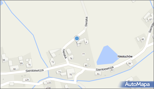 Dziećmorowice, Sielska, 2, mapa Dziećmorowice