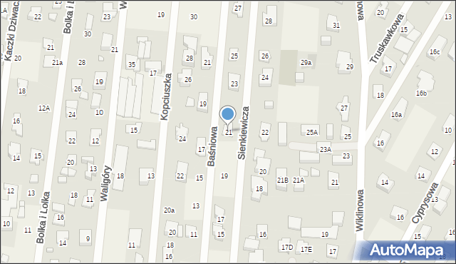 Dziekanów Leśny, Sienkiewicza Henryka, 21, mapa Dziekanów Leśny