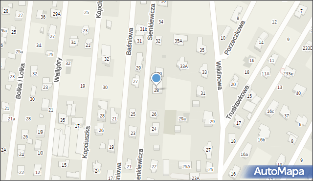 Dziekanów Leśny, Sienkiewicza Henryka, 28, mapa Dziekanów Leśny