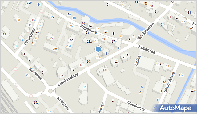 Dzierżoniów, Sienkiewicza Henryka, 10b, mapa Dzierżoniów