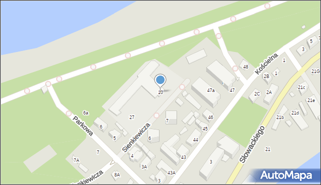 Dziwnów, Sienkiewicza Henryka, 10, mapa Dziwnów