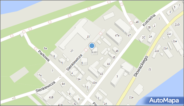 Dziwnów, Sienkiewicza Henryka, 7, mapa Dziwnów