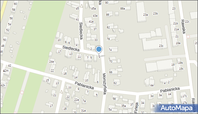 Elbląg, Siedlecka, 1, mapa Elbląga