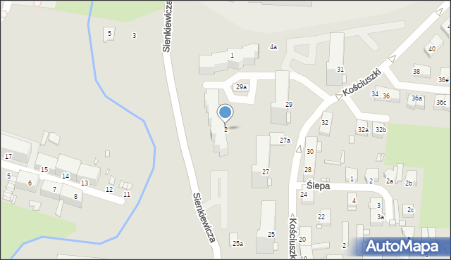 Elbląg, Sienkiewicza Henryka, 2, mapa Elbląga