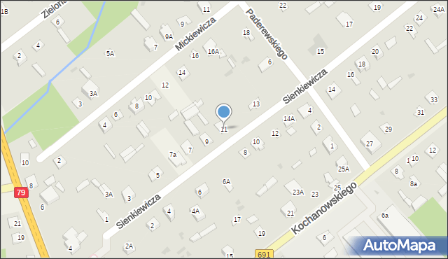 Garbatka-Letnisko, Sienkiewicza Henryka, 11, mapa Garbatka-Letnisko