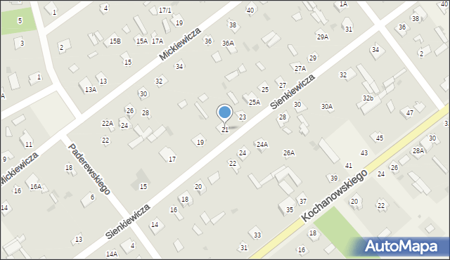 Garbatka-Letnisko, Sienkiewicza Henryka, 21, mapa Garbatka-Letnisko