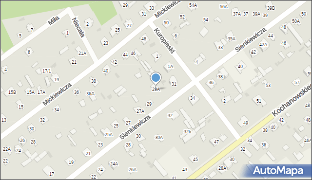 Garbatka-Letnisko, Sienkiewicza Henryka, 29A, mapa Garbatka-Letnisko