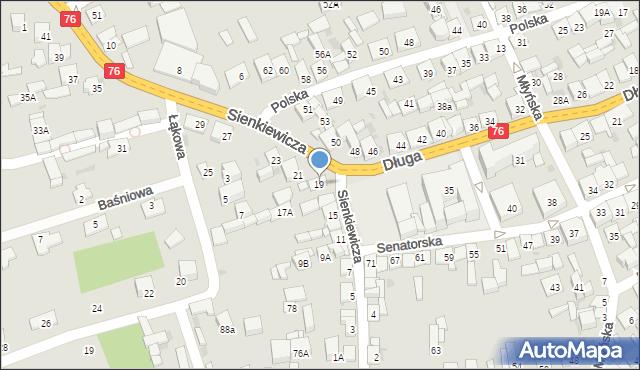 Garwolin, Sienkiewicza Henryka, 19, mapa Garwolin