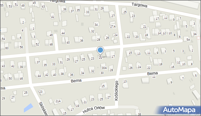 Garwolin, Sikorskiego Władysława, gen., 21, mapa Garwolin