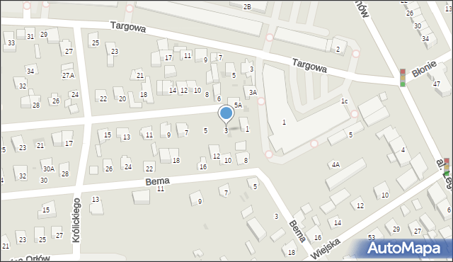 Garwolin, Sikorskiego Władysława, gen., 3, mapa Garwolin