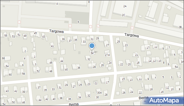 Garwolin, Sikorskiego Władysława, gen., 34, mapa Garwolin