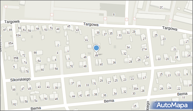 Garwolin, Sikorskiego Władysława, gen., 44, mapa Garwolin
