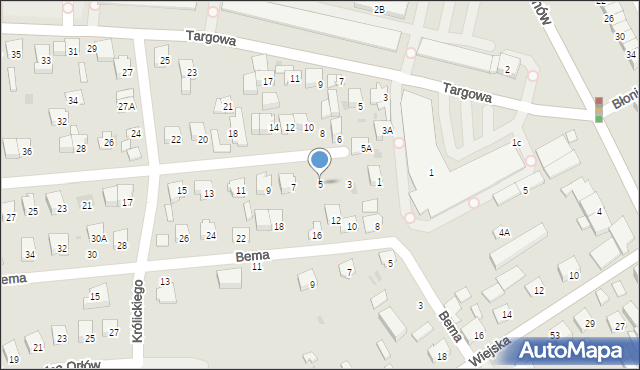 Garwolin, Sikorskiego Władysława, gen., 5, mapa Garwolin