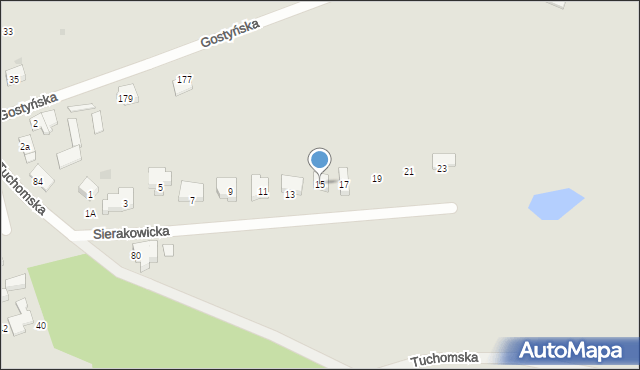 Gdańsk, Sierakowicka, 15, mapa Gdańska