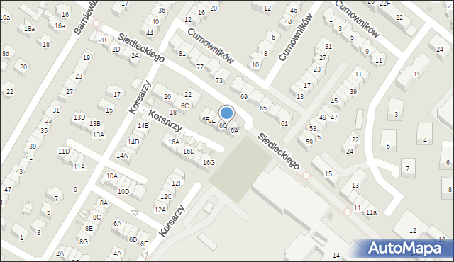 Gdańsk, Siedleckiego Michała, prof., 6B, mapa Gdańska
