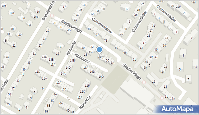 Gdańsk, Siedleckiego Michała, prof., 6F, mapa Gdańska