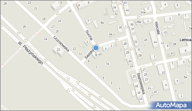 Gdańsk, Sielska, 6, mapa Gdańska