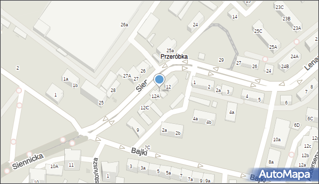 Gdańsk, Siennicka, 12B, mapa Gdańska