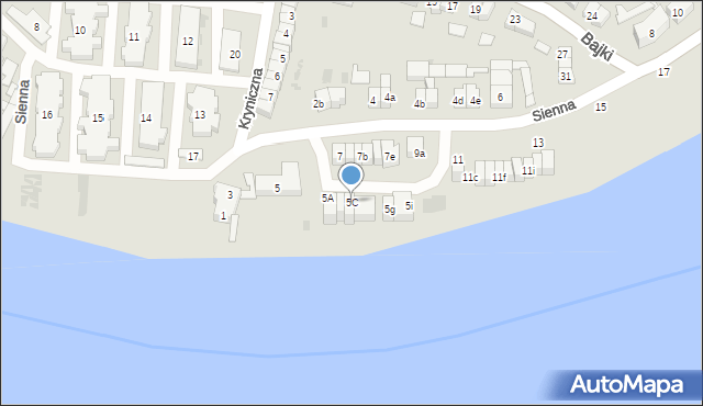 Gdańsk, Sienna, 5C, mapa Gdańska