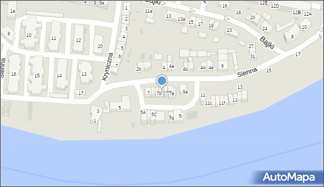 Gdańsk, Sienna, 7c, mapa Gdańska
