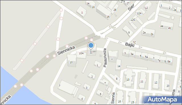 Gdańsk, Siennicka, 11, mapa Gdańska